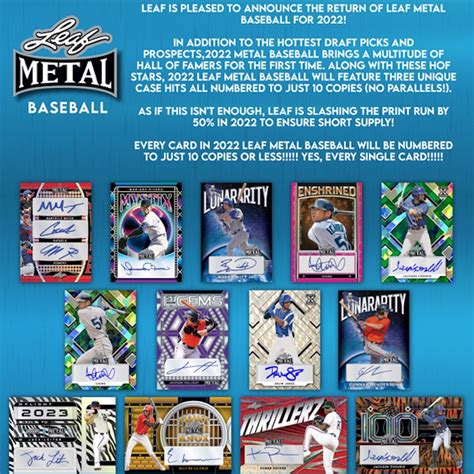 2022 leaf metal baseball box|leaf metal baseball card list.